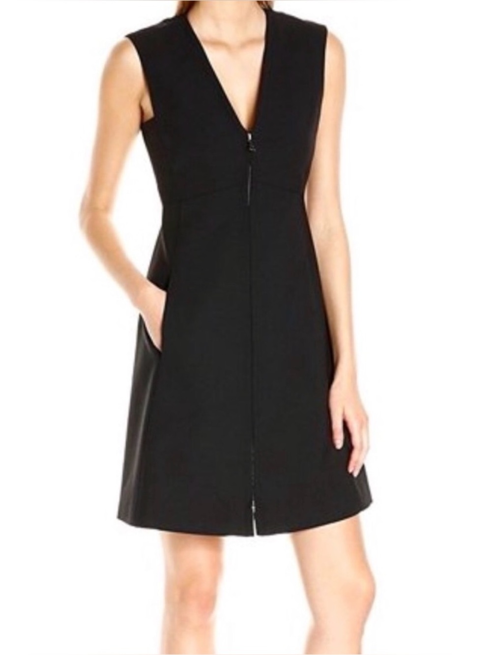 Theory Womens Kingston Wool Zipper Cocktail Dress